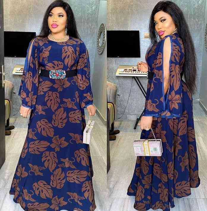 Latest maxi gown material styles for Ladies