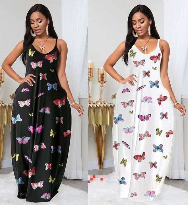 Latest maxi gown material styles for Ladies