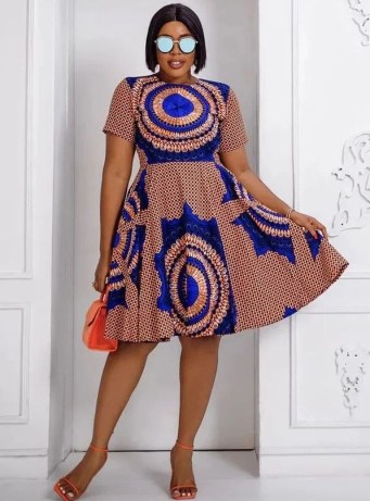 Ankara Short Flare Gown Styles 