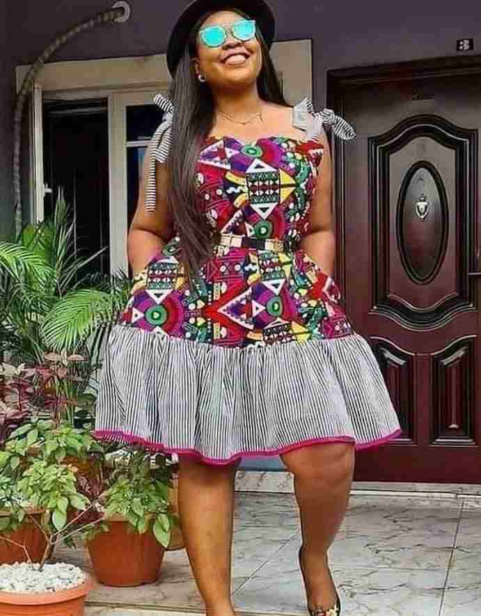 Ankara Short Flare Gown Styles 