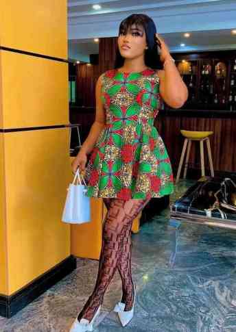 Ankara Short Flare Gown Styles 