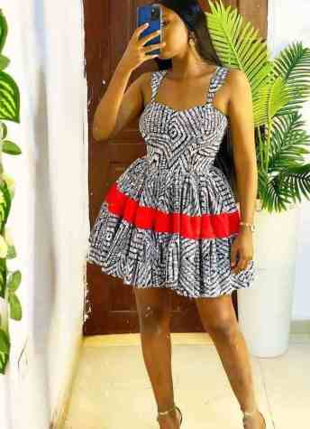 Ankara Short Flare Gown Styles 