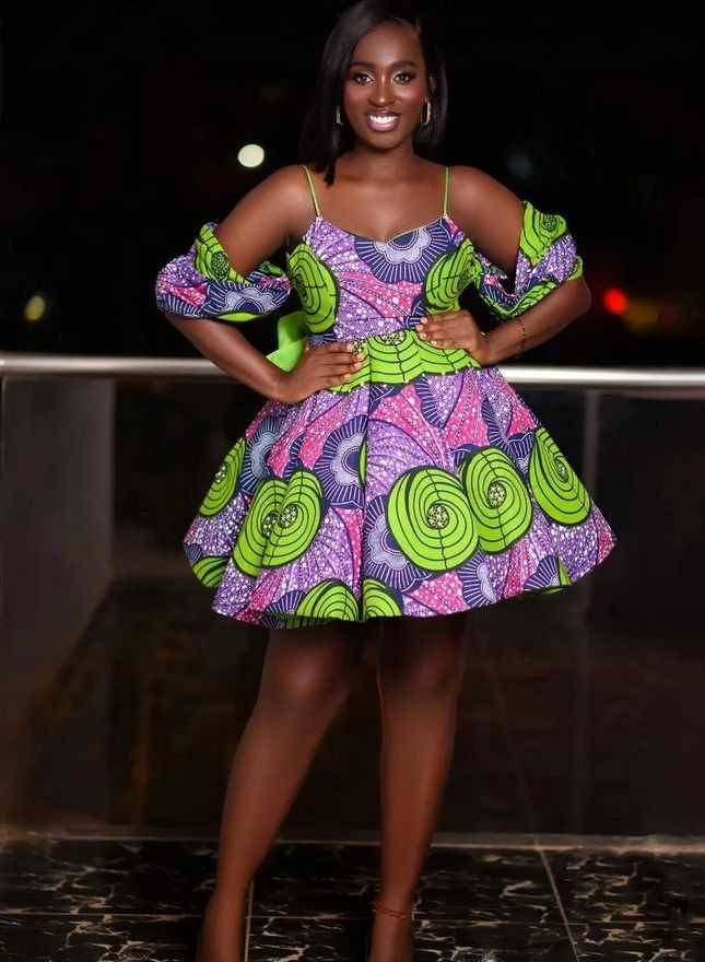 Ankara Short Flare Gown Styles 