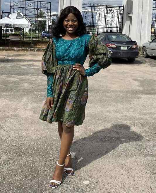 Ankara Short Flare Gown Styles 