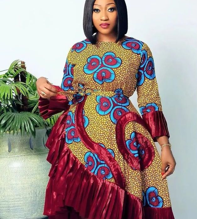 Ankara Short Flare Gown Styles 