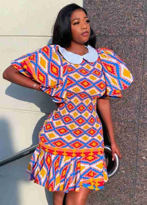 Ankara Short Flare Gown Styles 