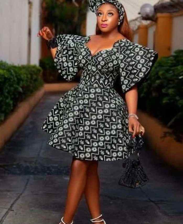 Ankara Short Flare Gown Styles 