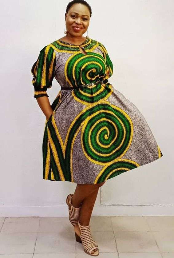 Ankara Short Flare Gown Styles 