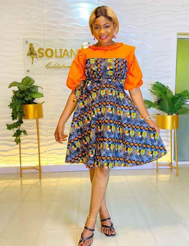 Ankara Short Flare Gown Styles 