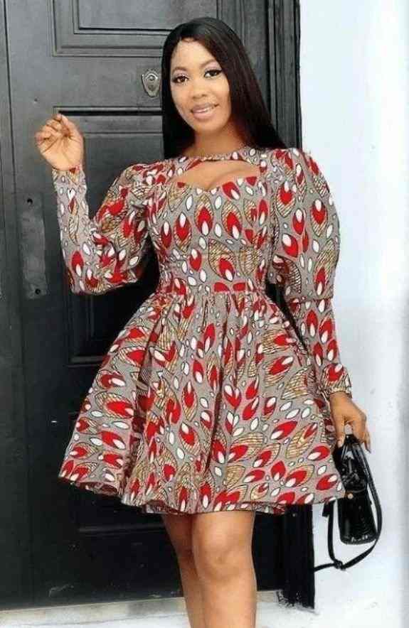 Ankara Short Flare Gown Styles 