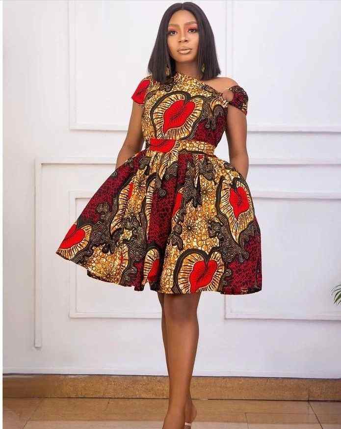 Ankara Short Flare Gown Styles 