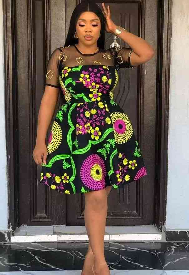 Ankara Short Flare Gown Styles 