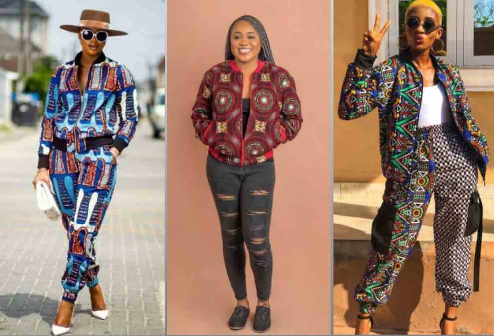 Latest Ankara bomber jacket styles 