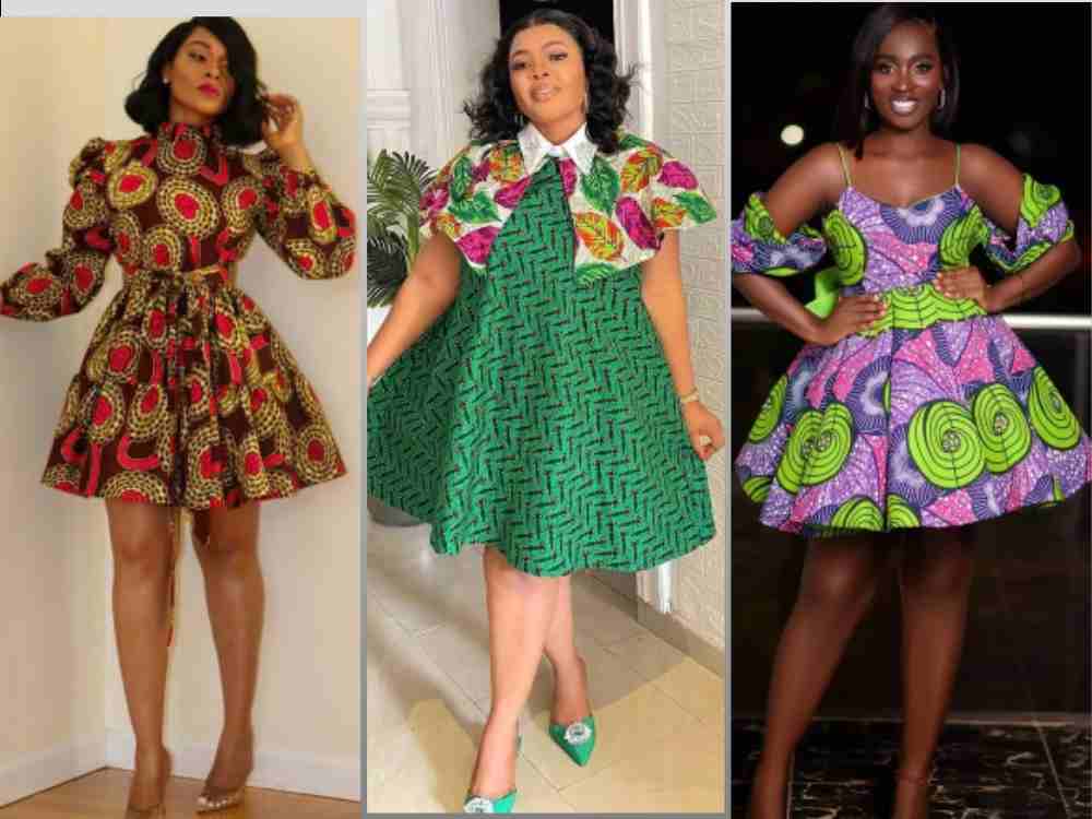 Ankara Short Flare Gown Styles 