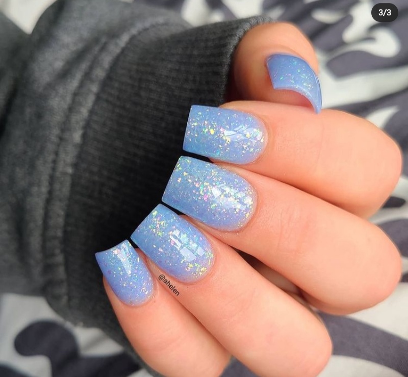 pastel blue nails